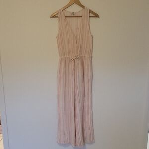 True Craft Pink Striped Jumpsuit